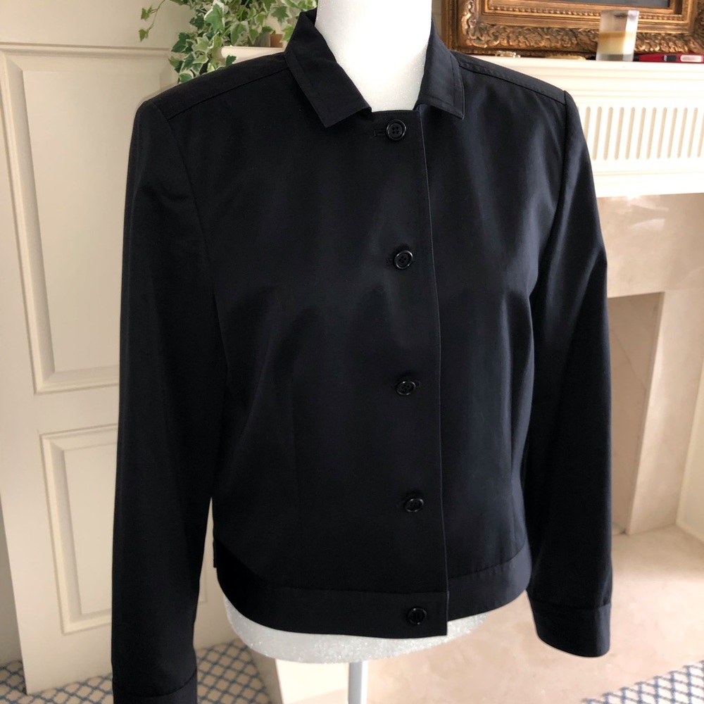 Worth New York Black Cropped Jean Style Jacket Size 10